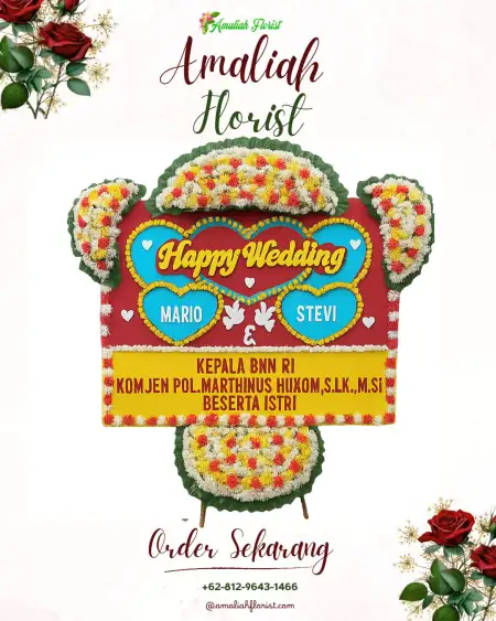 Papan Bunga Pernikahan Tunjuk